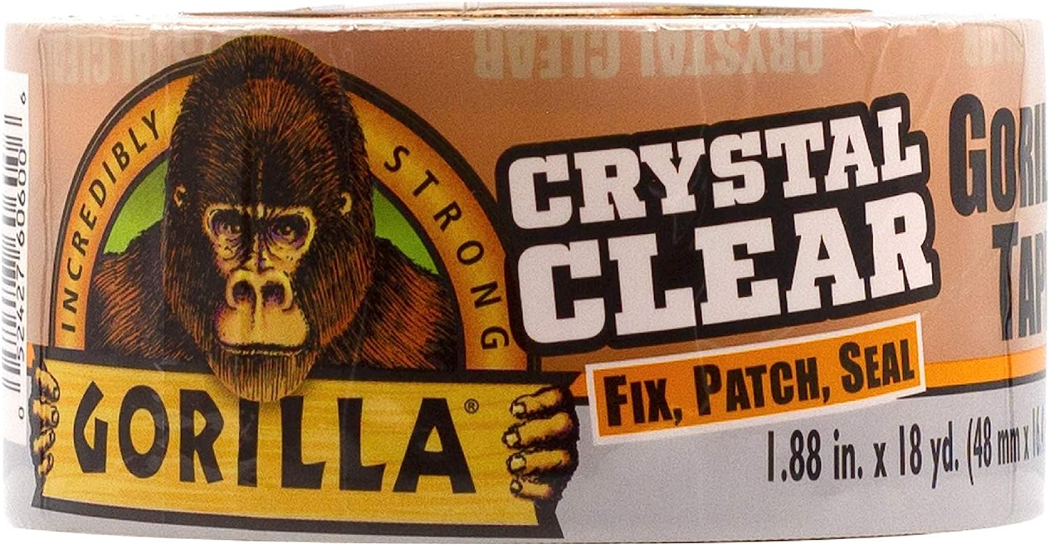 Gorilla Crystal Clear Repair Duct Tape, 1.88” x 18 yd, Clear, (Pack of 1) - Image 2